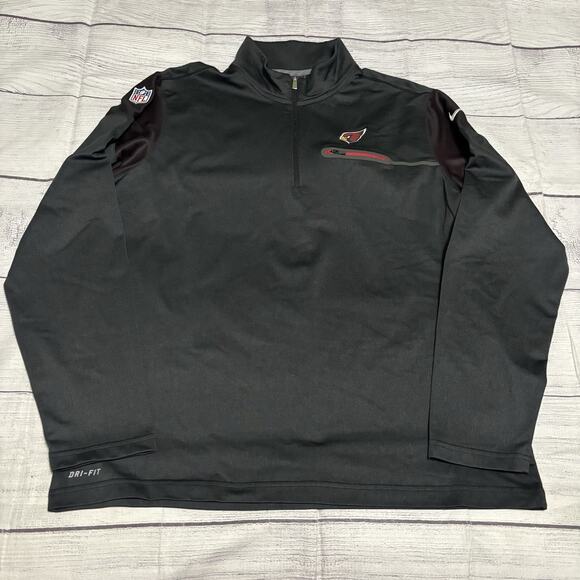 Nike Dri Fit Arizona Cardinals Mens Size XL NFL On Field 1/4 Zip Pullover Shirt - Picture 1 of 8